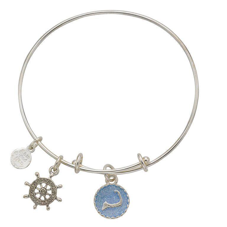 Cape Cod Ships Wheel Bangle Bracelet-Watchus