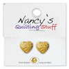 Carded Gold Plated Etruscan Heart Buttons - 2 Pack-Watchus