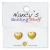 Carded Gold Plated Heart Buttons - 2 Pack-Watchus