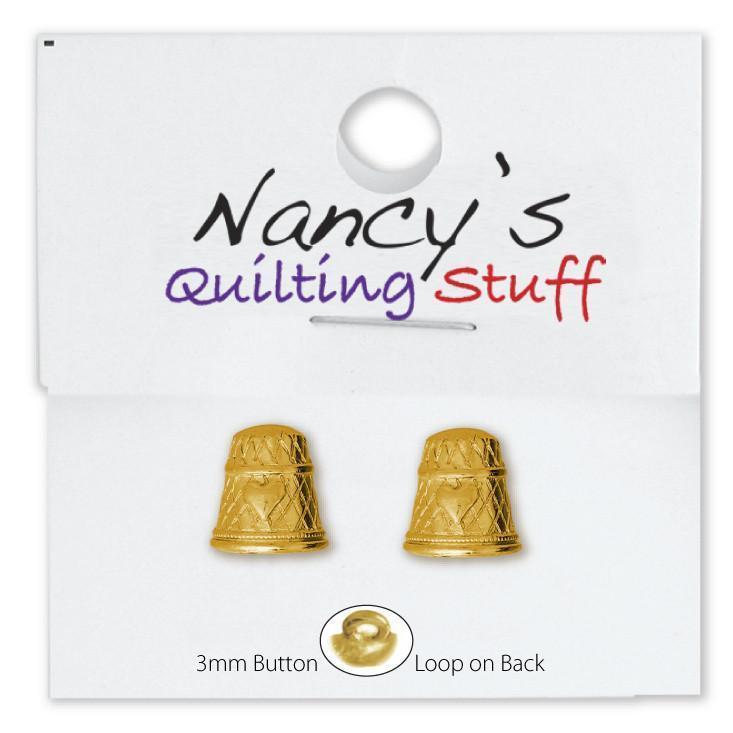 Carded Gold Plated Thimble Buttons - 2 Pack-Watchus