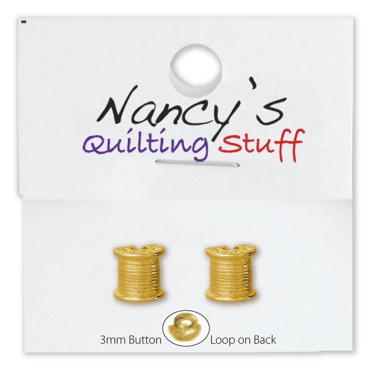 Carded Gold Plated Thread Buttons - 2 Pack-Watchus