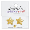 Carded Gold Plated Zig Zag Star Buttons - 2 Pack-Watchus