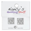 Carded Quilt Square Buttons - 2 Pack-Watchus