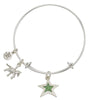 Carousel Horse Star Charm Bangle Bracelet-Watchus