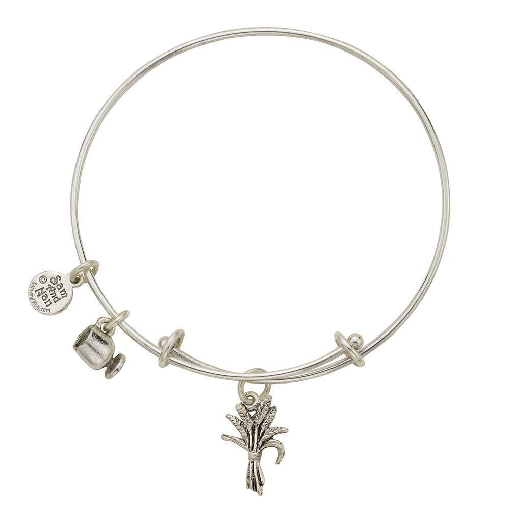 Chaf Of Wheat Charm Bangle Bracelet-Watchus