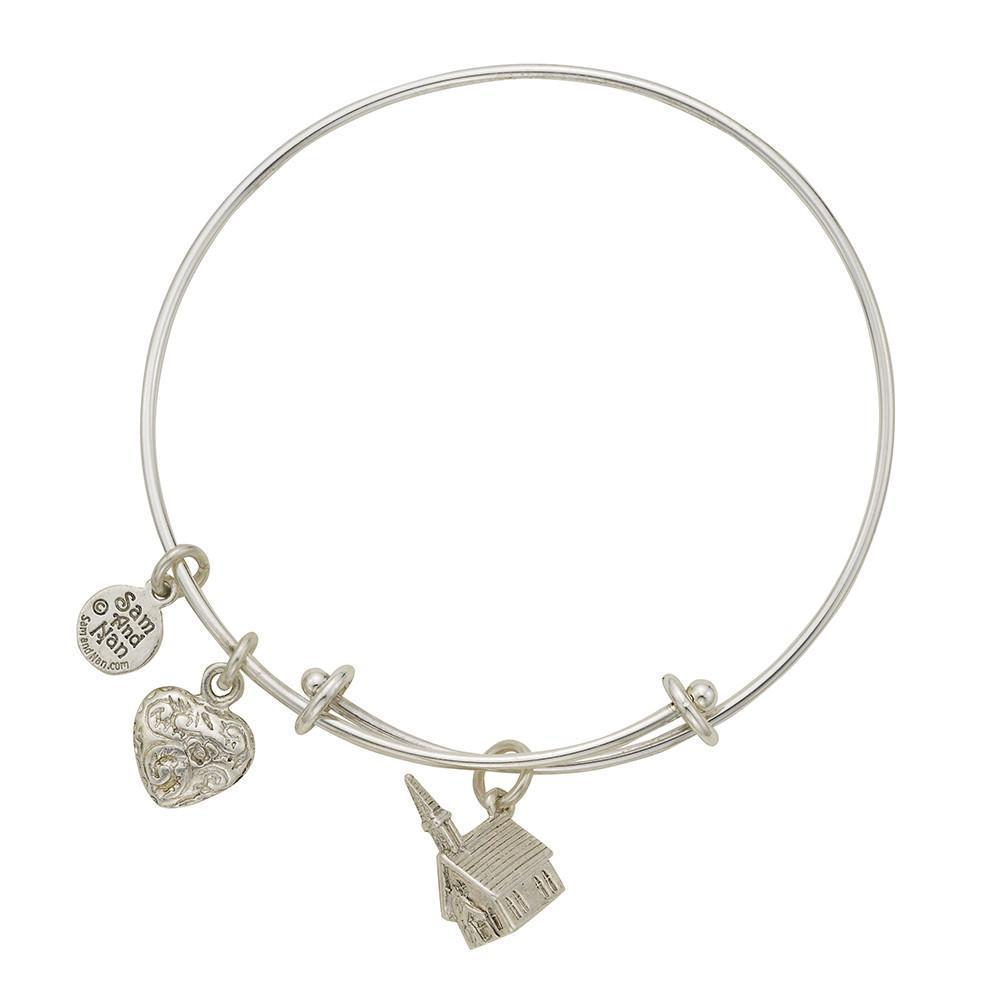 Church Charm Bangle Bracelet-Watchus
