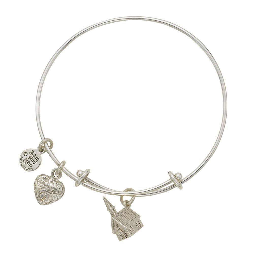 Church Charm Bangle Bracelet