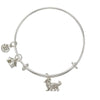 Collie Dog House Charm Bangle Bracelet-Watchus