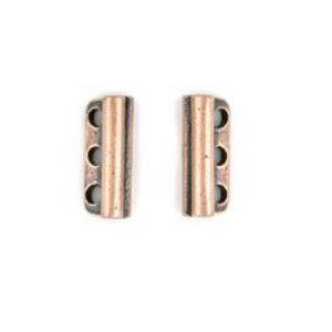 Copper 3- Hole Bead Bar 18mm-Watchus