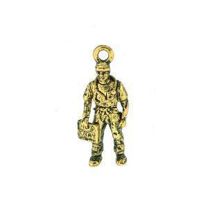 Doctor Pewter Charm Gold Plated