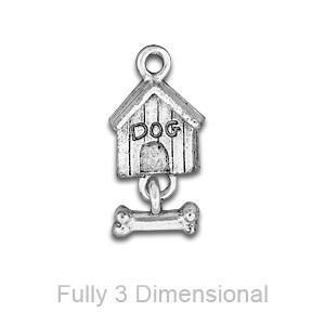 Dog House with Bone Linked Charm-Watchus