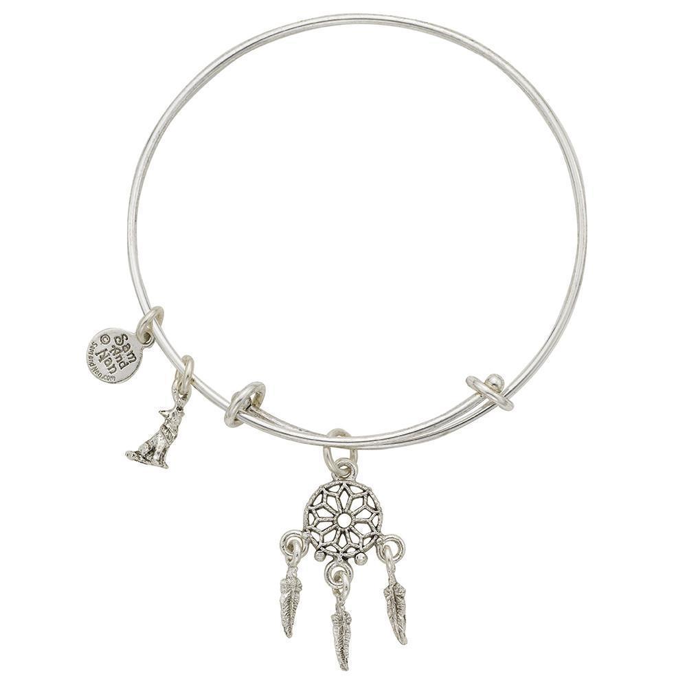 Dream Catcher Charm Bangle Bracelet-Watchus