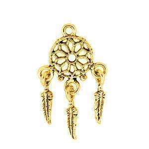 Dream Catcher Gold Charm