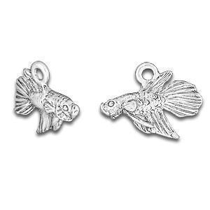 Fighting Fish Pewter Charm-Watchus
