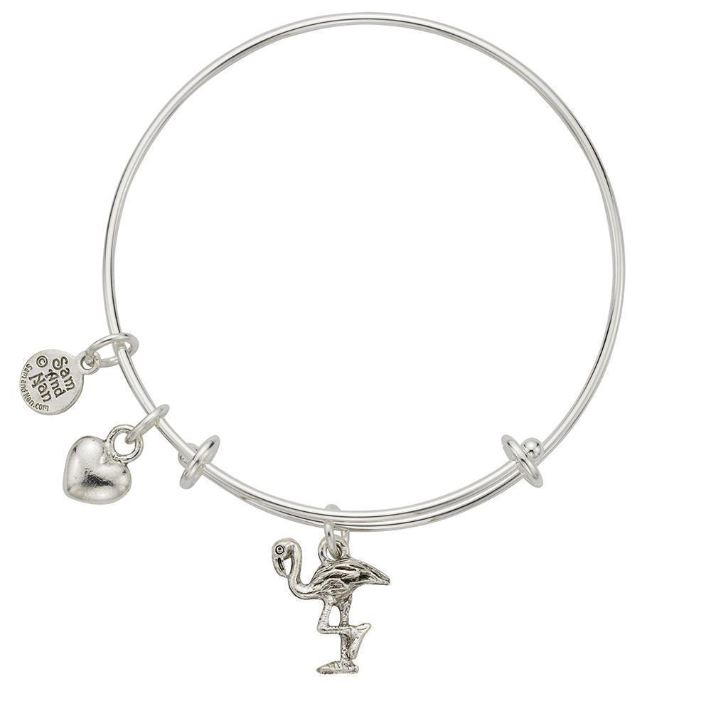 Flamingo Heart Bangle Bracelet-Watchus