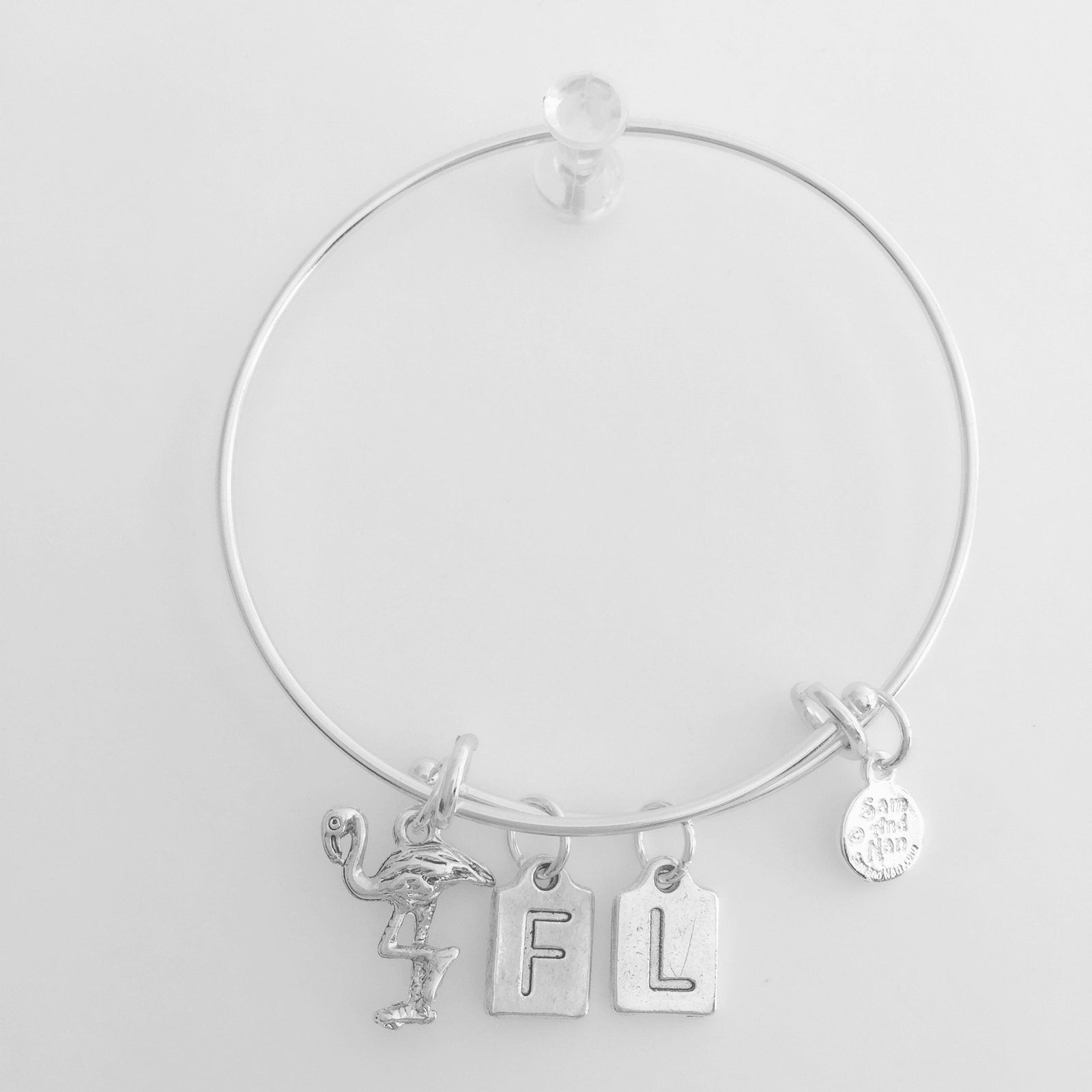 Florida Flamingo Bangle Bracelet-Watchus