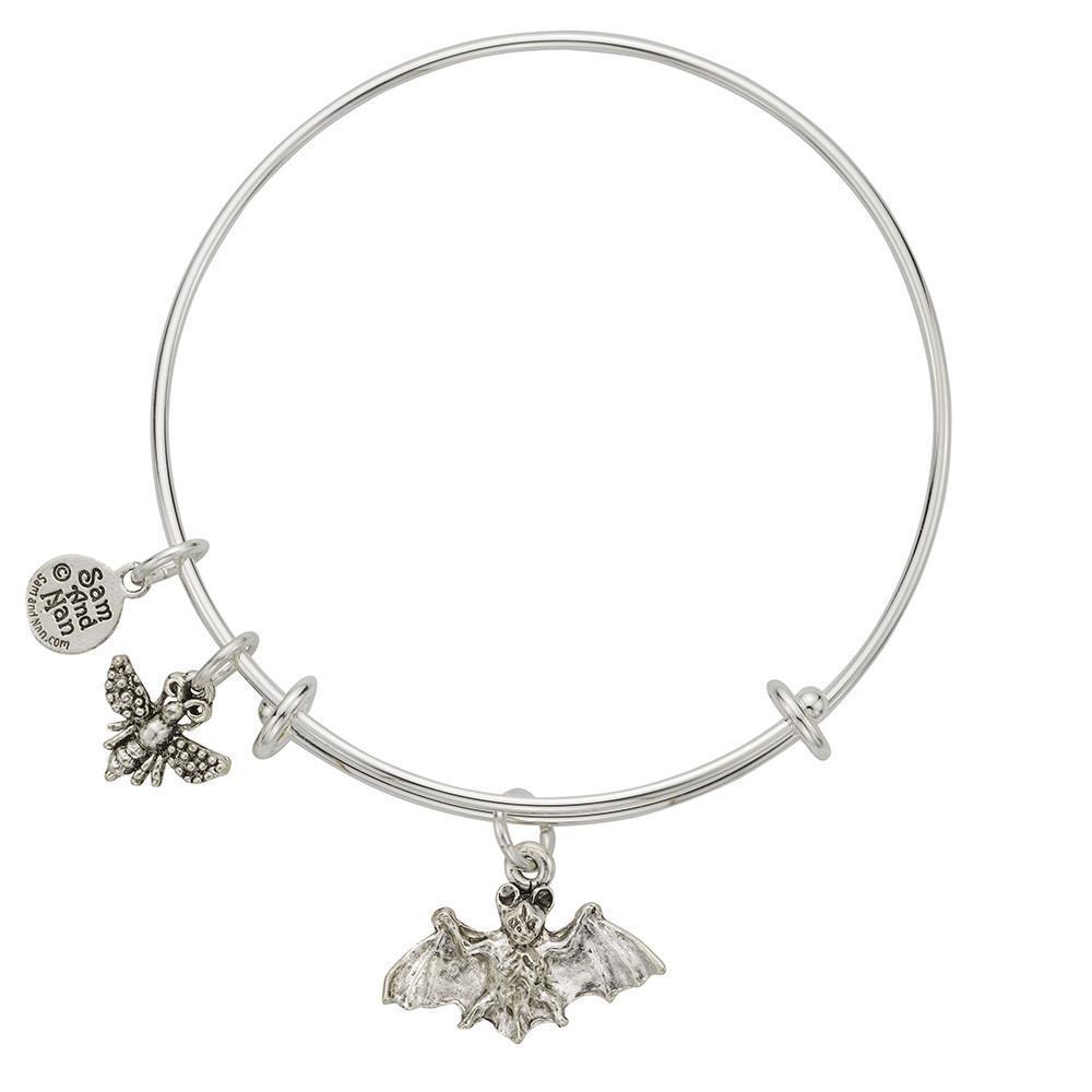 Flying Bat Charm Bangle Bracelet-Watchus