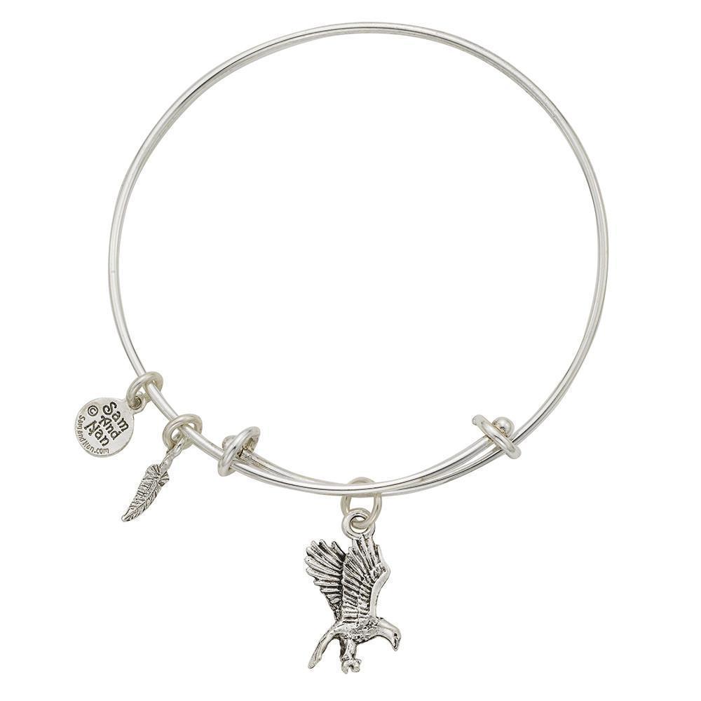 Flying Eagle Charm Bangle Bracelet-Watchus