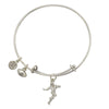 Football Player Charm Bangle Bracelet-Watchus