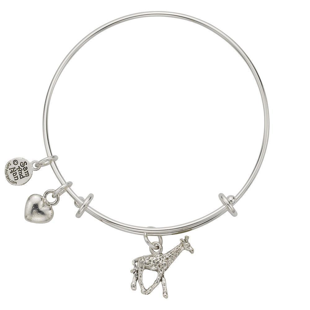 Giraffe Charm Bangle Bracelet-Watchus