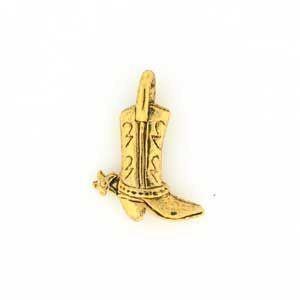 Gold Cowboy Boot Charm