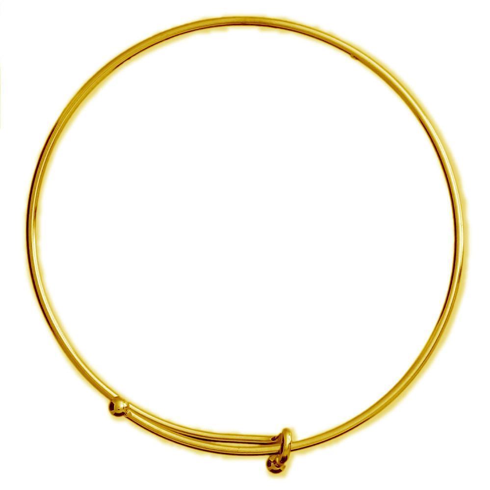 Gold Expandable U-Loop Bangle Bracelet - Final Sale