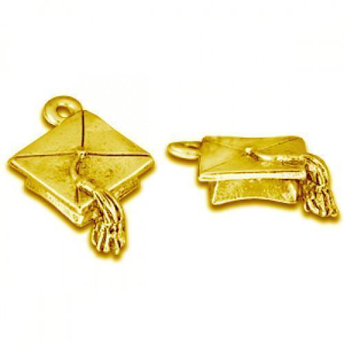 Gold Graduation Hat Charm-Watchus