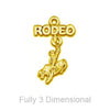 Gold Linked Bull Rodeo Charm-Watchus