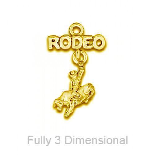 Gold Linked Bull Rodeo Charm-Watchus