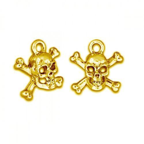 Gold Skull and Cross Bones Charm-Watchus