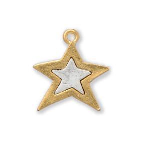 Gold and Silver Star Charm-Watchus