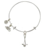 Golf Clubs Charm Bangle Bracelet-Watchus