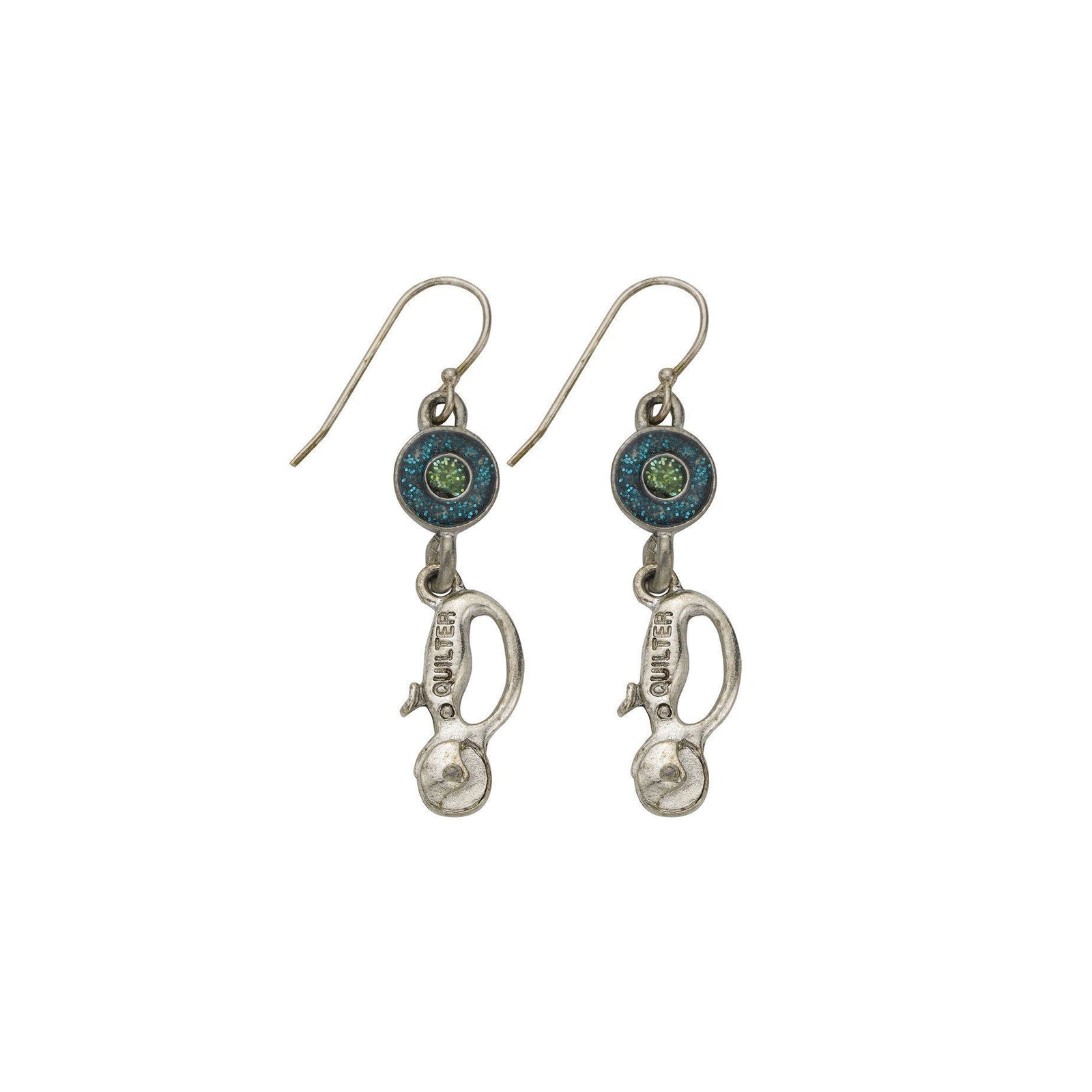Green Quilt Cutter Earrings-Watchus