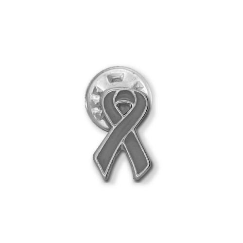 Grey Brain Cancer Ribbon Stick Pin