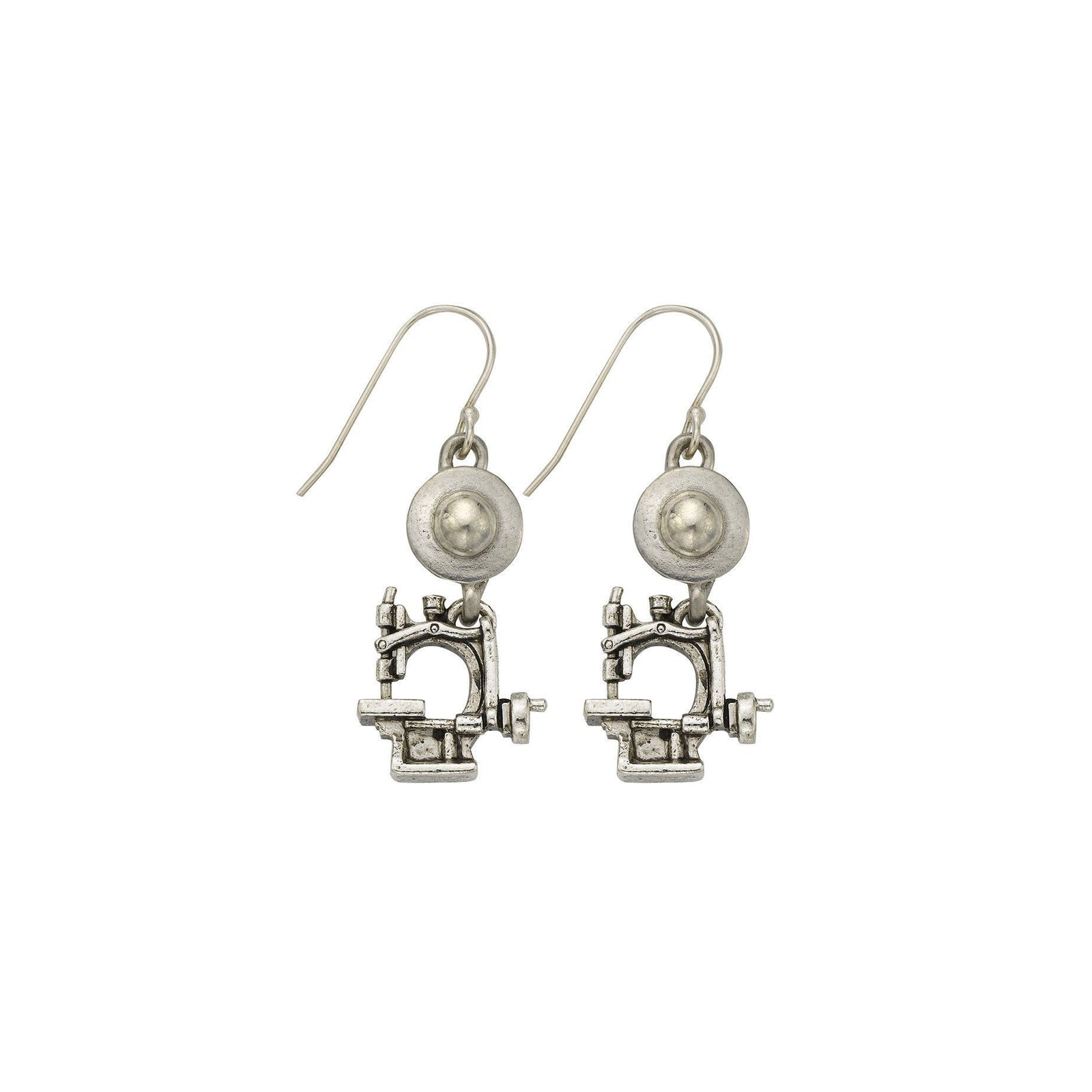 Hand Crank Sewing Machine Earrings-Watchus