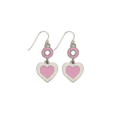 Heart Pink Earrings-Watchus