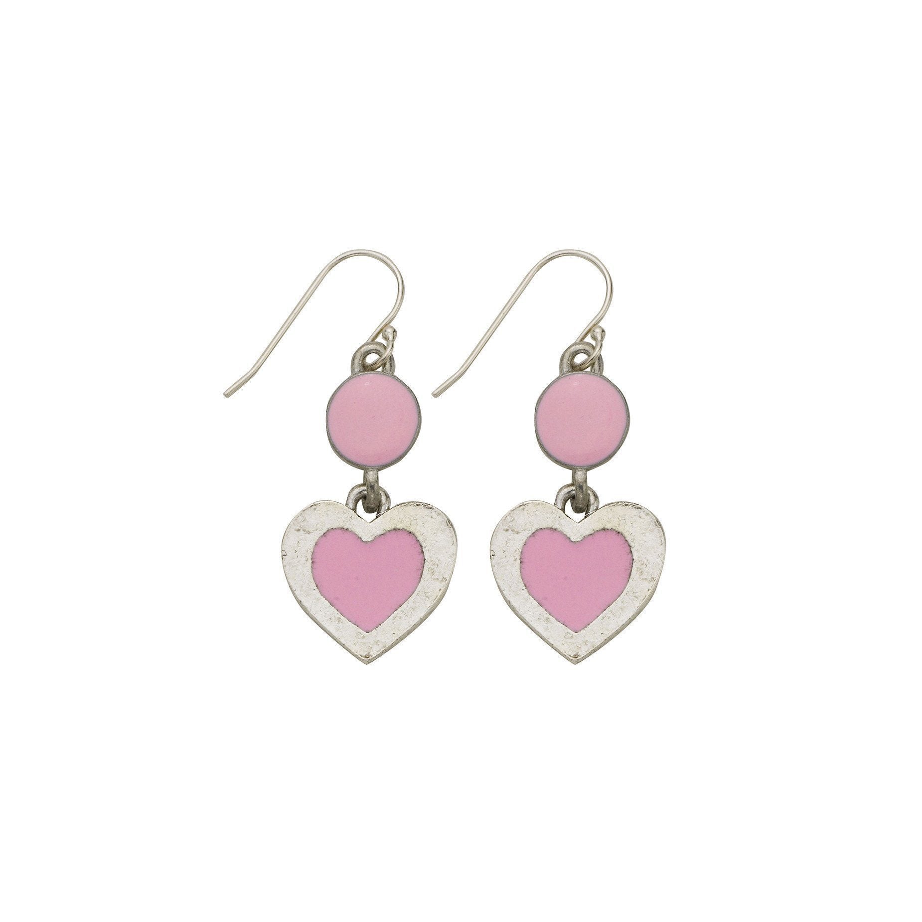 Heart Pink Earrings-Watchus