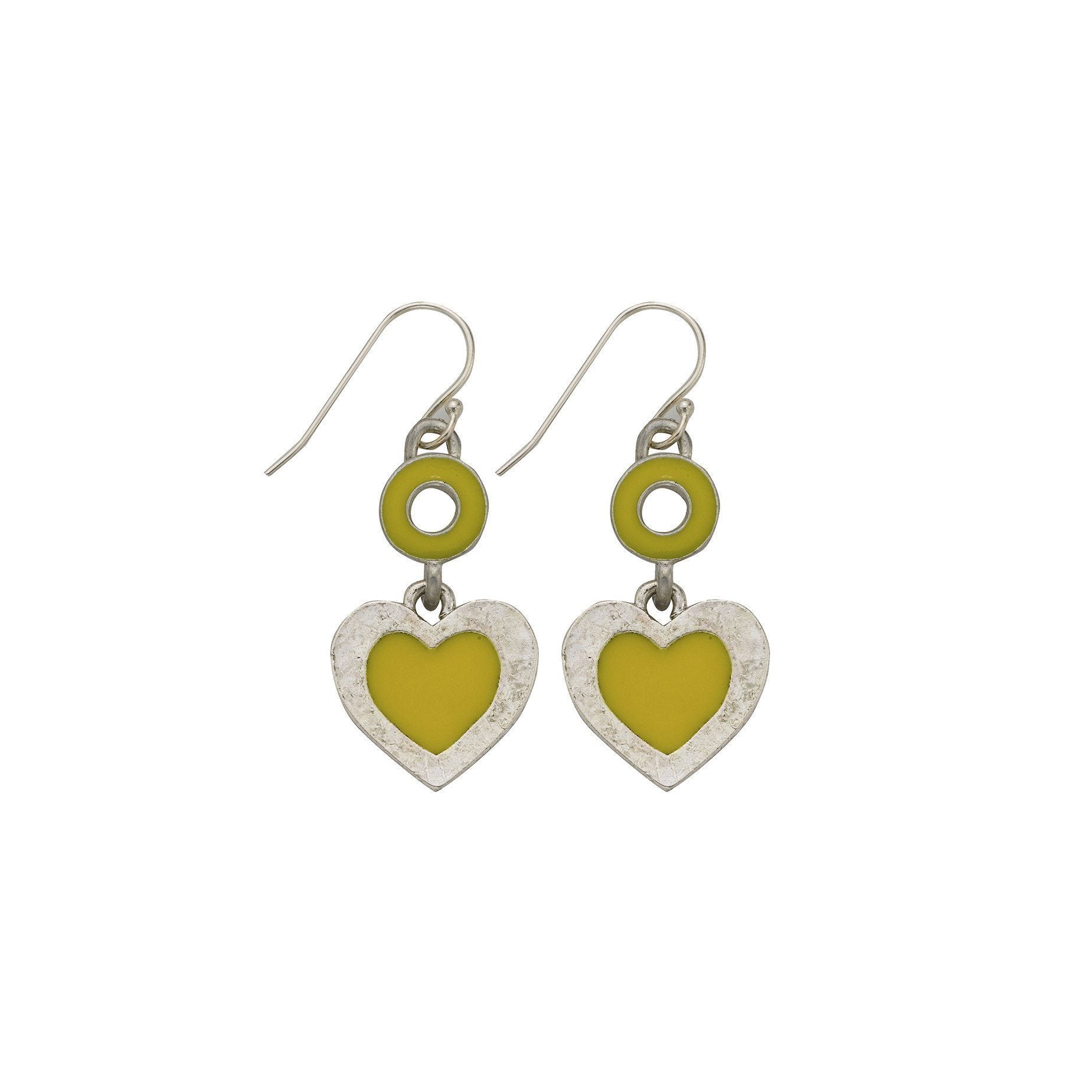Heart Yellow Earrings-Watchus