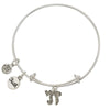 Hebrew Hi, Faith Charm Bangle Bracelet-Watchus