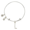 Hockey Stick Charm Bangle Bracelet-Watchus