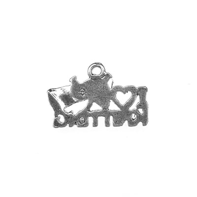 "I Love Knitting" Word Pewter Charm-Watchus