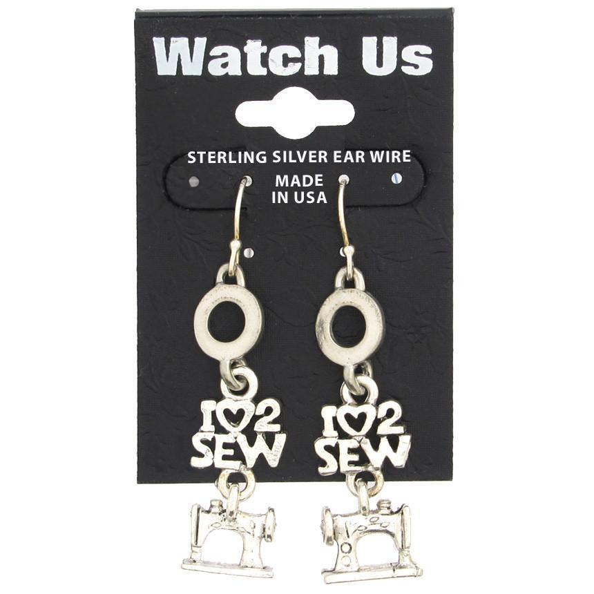 I Luv 2 Sew Earrings-Watchus