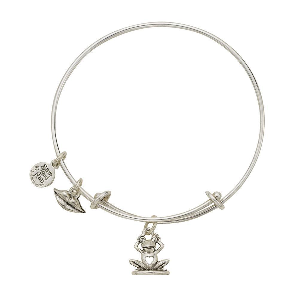 I love You Frog Charm Bangle Bracelet-Watchus