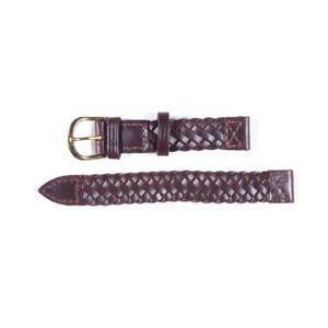 Italian Brown Leather Woven WatchBand-Watchus