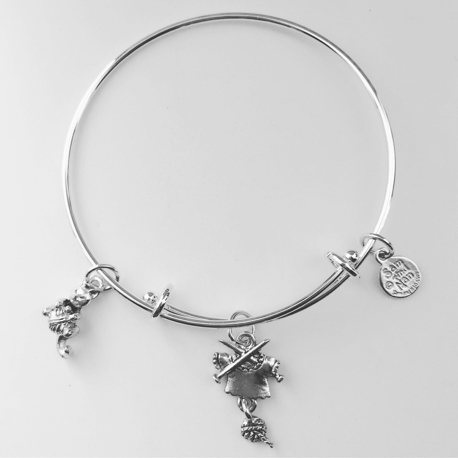 Knit Kitty Cat Baby Bangle Bracelet-Watchus