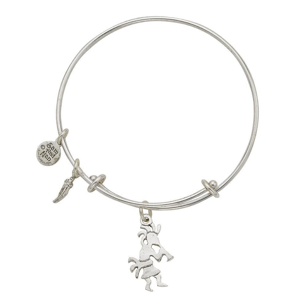 Kokopelli Charm Bangle Bracelet