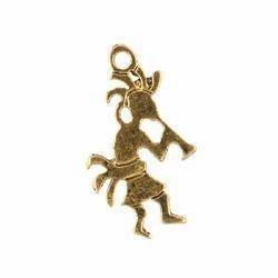 Kokopelli Gold Plated Pewter Charm - C101G-Watchus