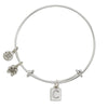 Letter C Charm Bangle Bracelet-Watchus