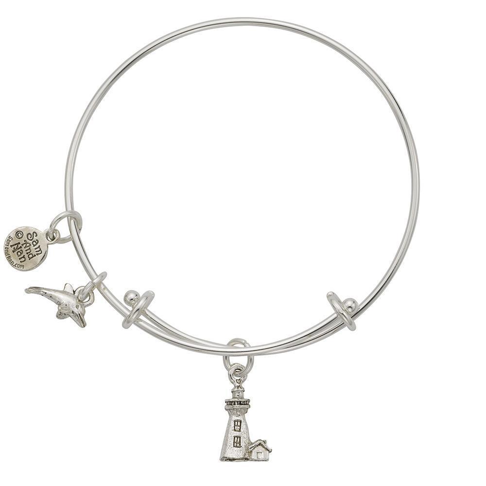 Lighthouse Dolphin Charm Bangle Bracelet-Watchus