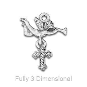 Linked Angel Rope Cross Charm-Watchus